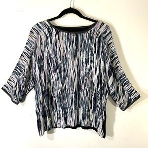 2/$35 Minus Watercolor Stripe Popover Bea Blouse
